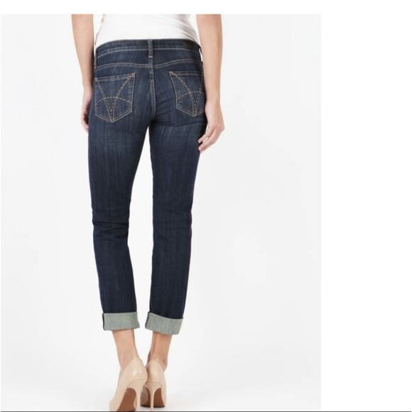 Kut from the Kloth Catherine Boyfriend Mid Rise Crop Straight Denim Jean Size 4 - Picture 7 of 12